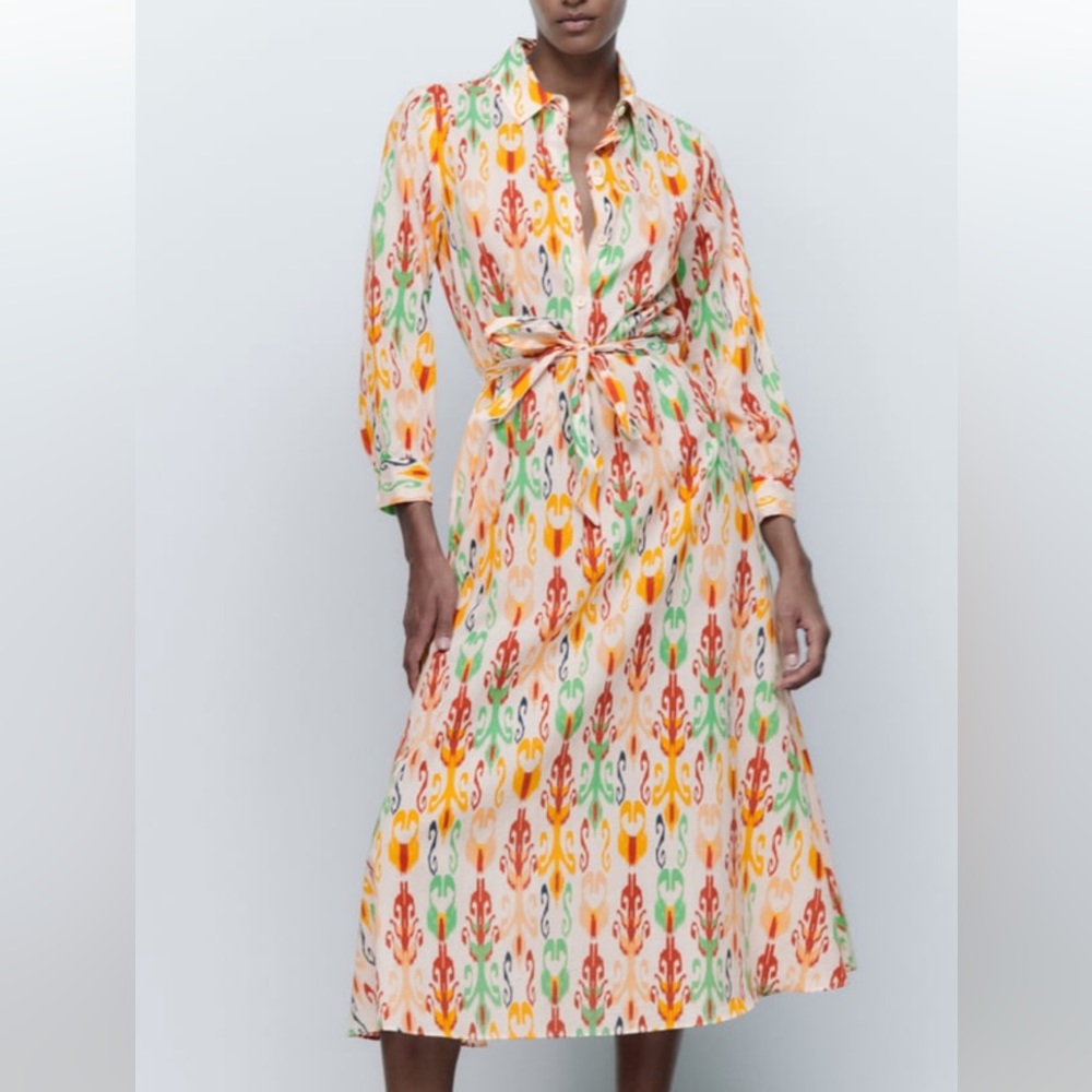 Zara Cotton button down dress